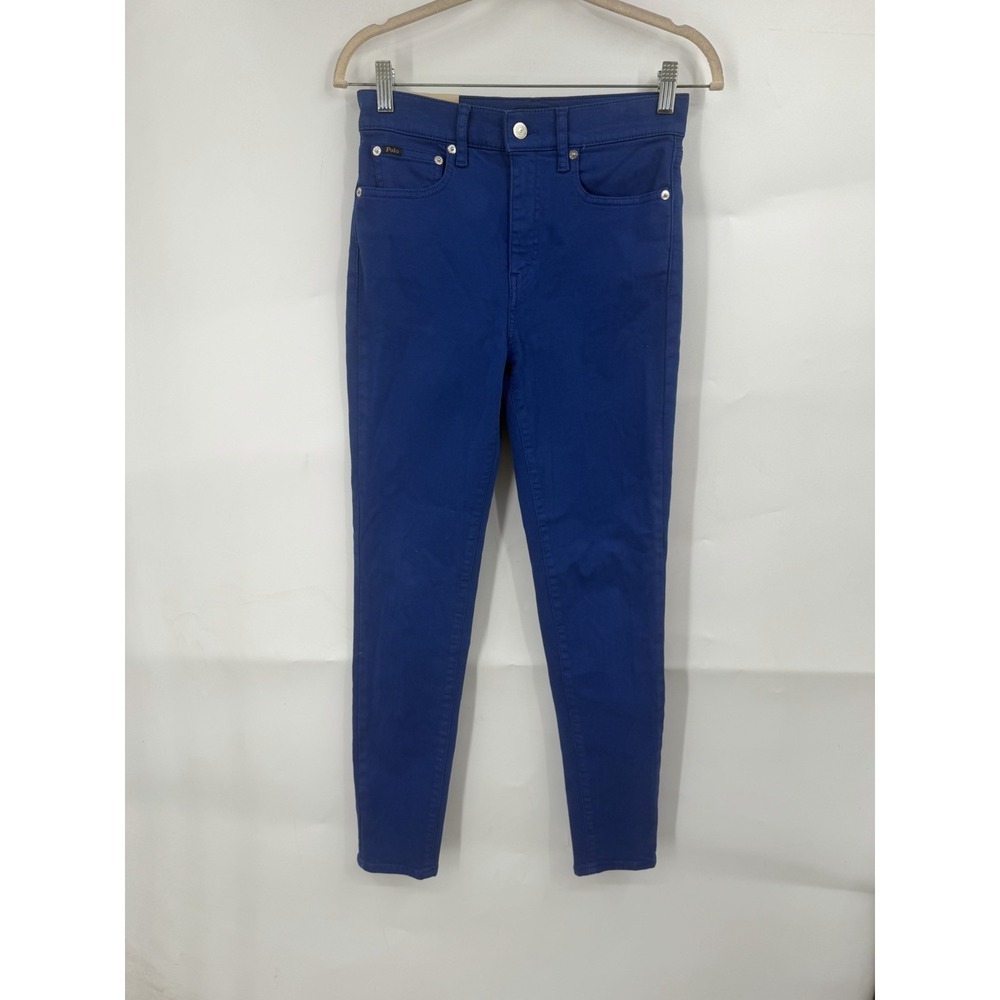 Polo Ralph Lauren Tompkins Skinny Ankle Jean Women 27 Blue Preppy NEW Stretch